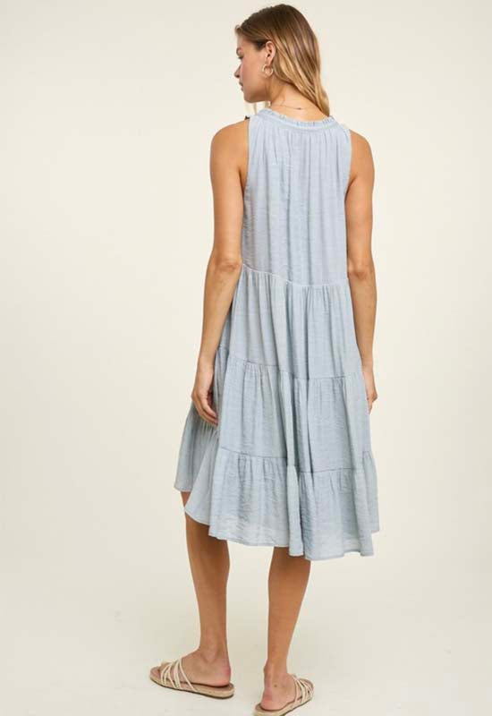 Tiered Mini Dress - Cloud