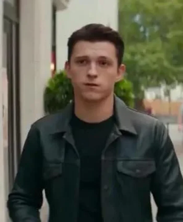 Tom Holland Uncharted Leather Black Jacket - William Jacket