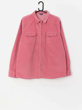 Women’s pink corduroy shirt / blouse  – XL