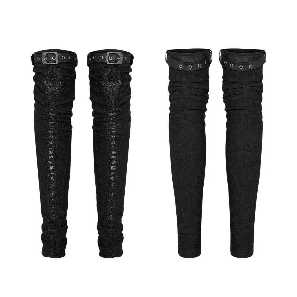 Women's Gothic Ripped Fitted Leg Warmers