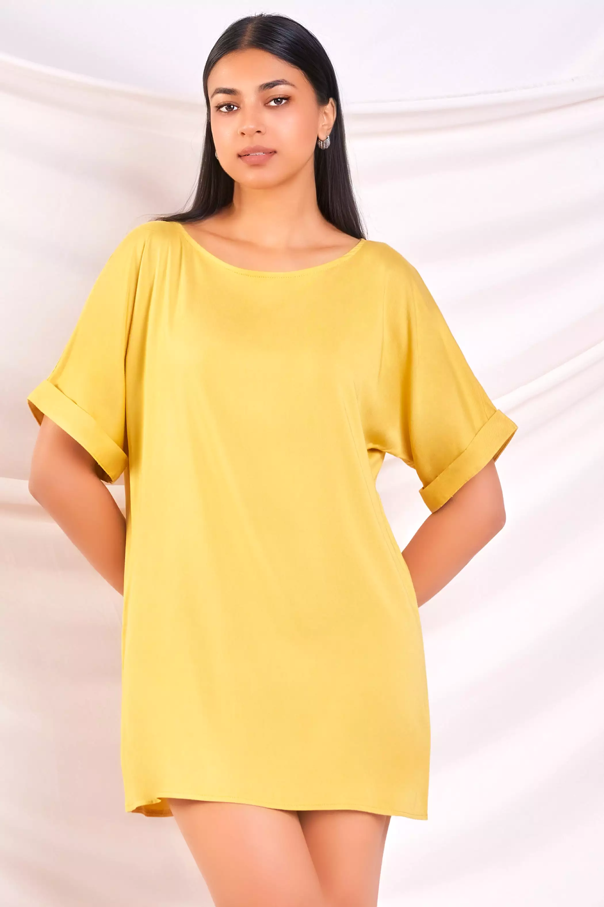 Yellow Shift Mini Dress