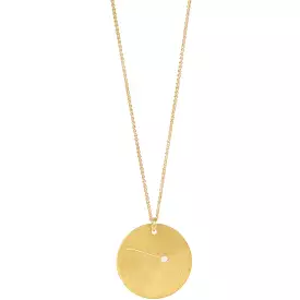 Zodiac Necklace Aries, Gold