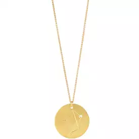 Zodiac Necklace Libra, Gold